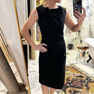 Calvin Klein Collection | 8/44 | Pre-Fall 2012 black sculptural collar dress LBD